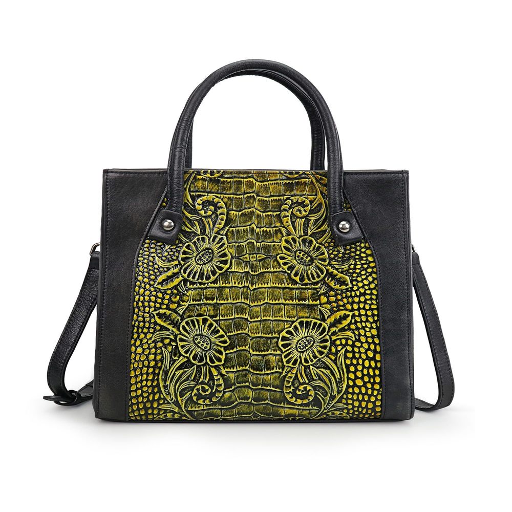 Crossbody Bag Leather Shoulder Bag Top Handle Tote Bag Medium C :>